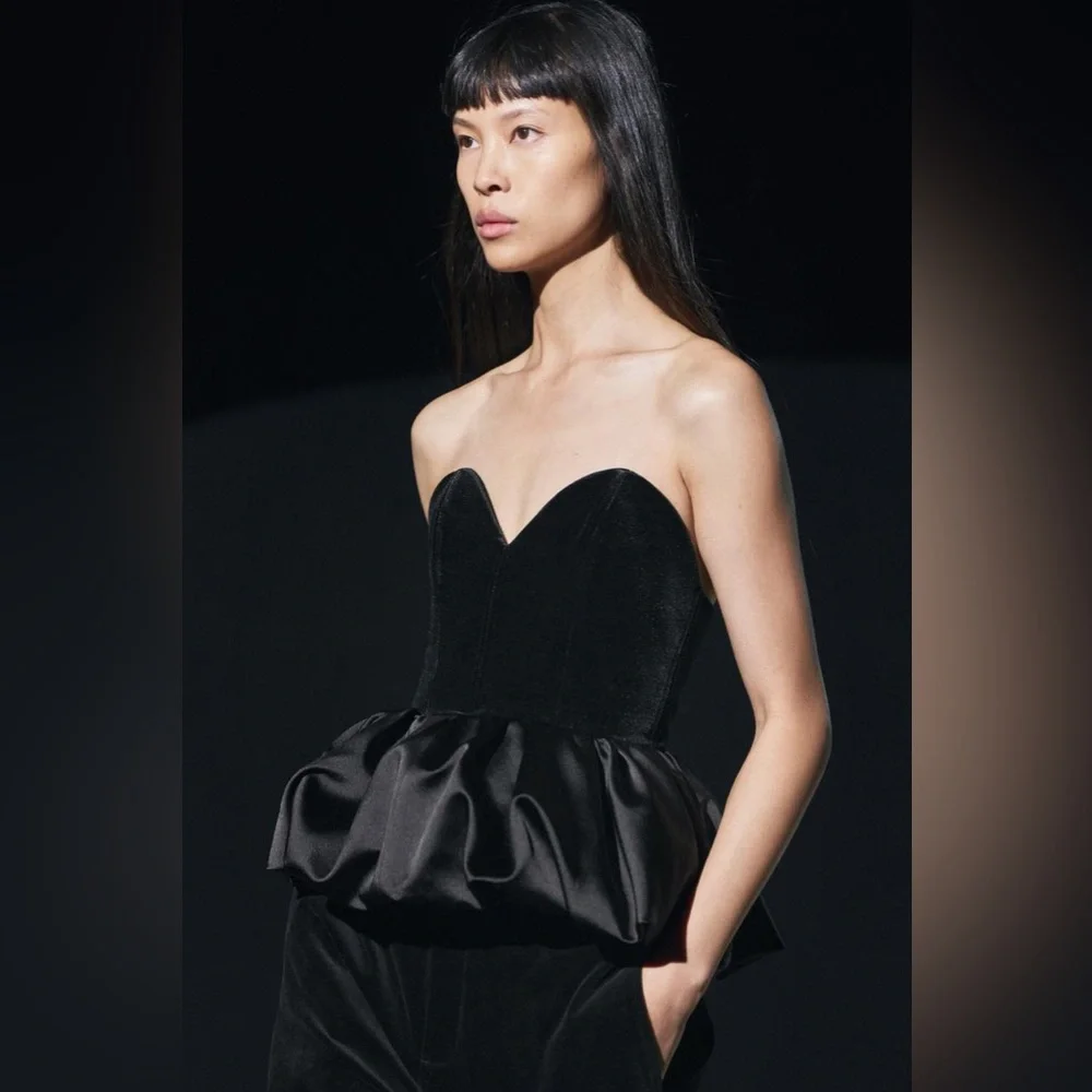 ZARA VELVET TOP ZW COLLECTION - Picture 11 of 17